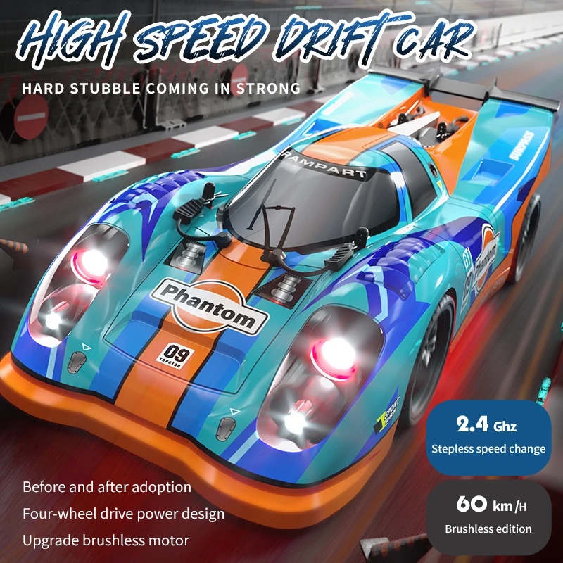 16307PRO 60KM/H Brushless RC Drift Car High Speed 1:16 Remote Control Race Car 2.4G 4WD RC Car LED Light Vehicle Boy Gift Toy