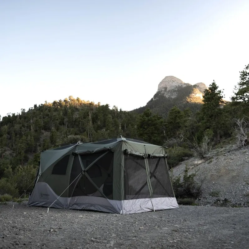 Gazelle Tents™, T4 Tandem Hub Tent, Easy 90 Second Set-Up, Waterproof, UV Resistant, Convertible Screen Room, Removable Floor, view 6