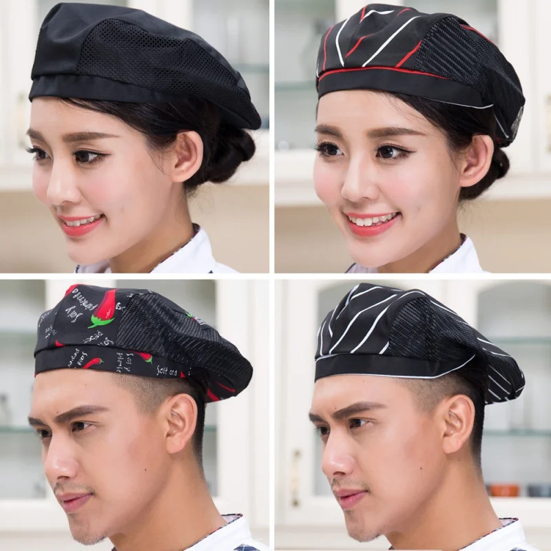 เชฟหมวกทำงานหมวก Advance หมวกผ้าหมวก Beret Fast Food หมวก Waitress ร้านอาหารโรงแรม Breathable เข็มขัด