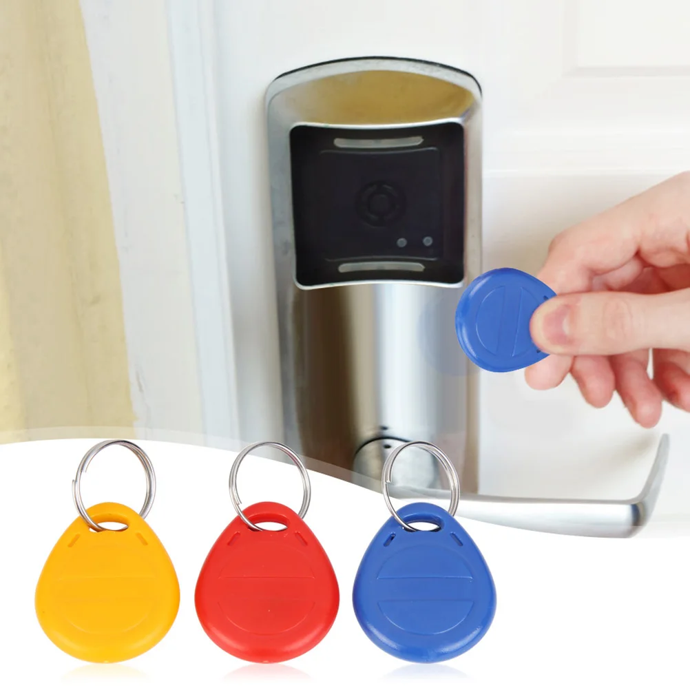 3 قطع من بطاقة الوصول المتوافقة مع جميع أجهزة الهوية المقاومة للماء Rfid لأنظمة الحضور والدوريات (أصفر أحمر أزرق) #1