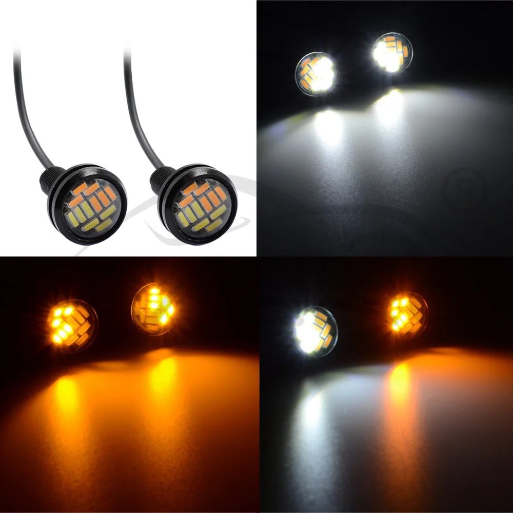 2pcs China Factory LED Eagle Eye Fog Lamp 23MM Car Light Accessories Daytime Running Light