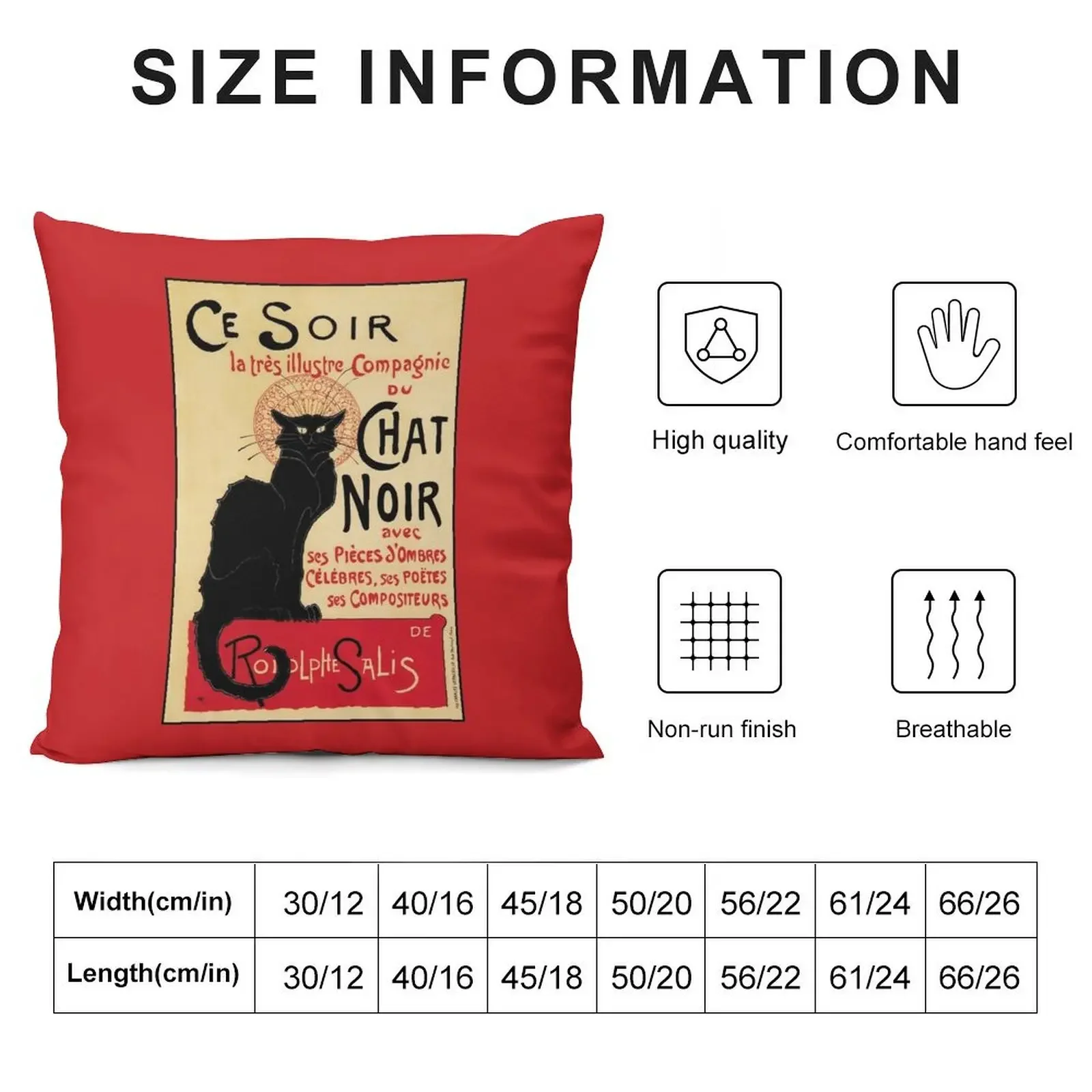 The black cat, le chat noir famous art nouveau ad Throw Pillow Bed pillowcases Sofa Covers For Living Room pillow