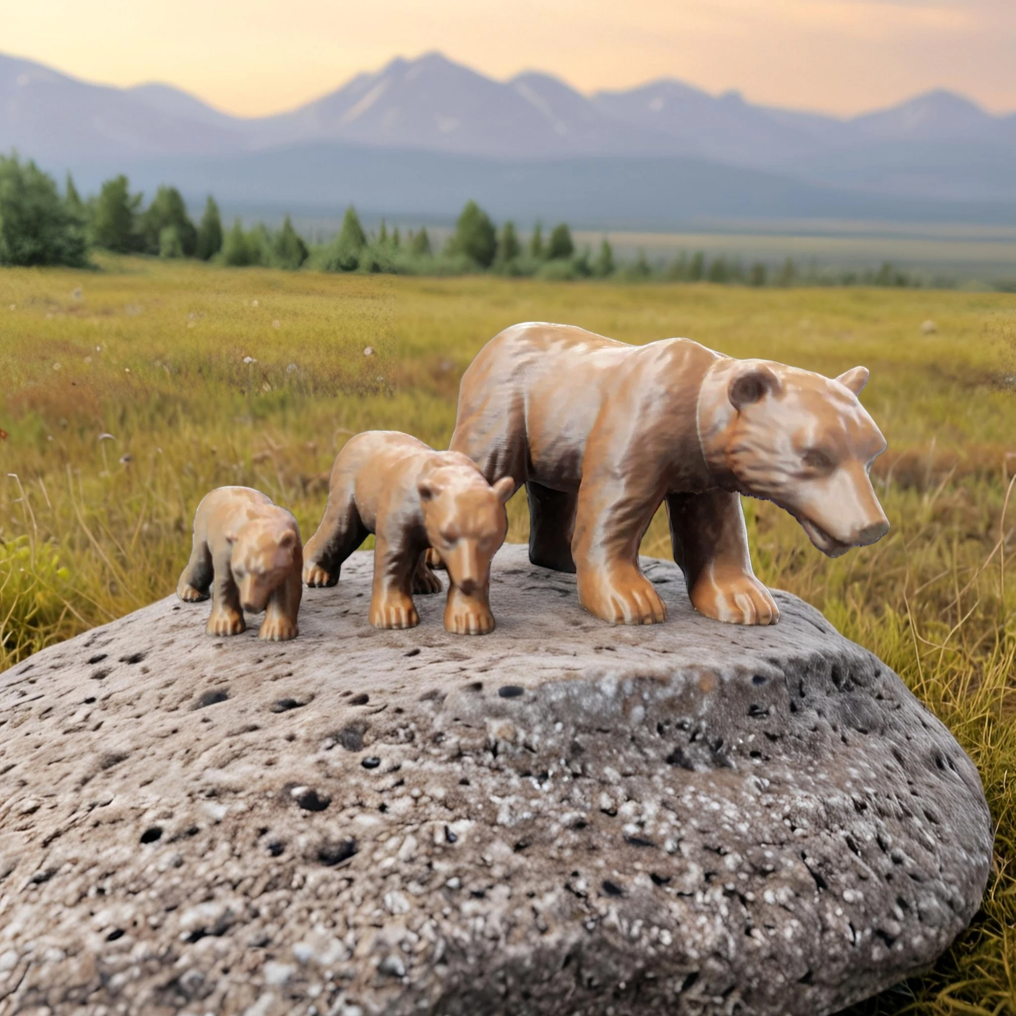 تمثال الدب البلاستيكي ليس من السهل كسرها وهي هدية مثالية للمكاتب وغرف المعيشة والمكاتب