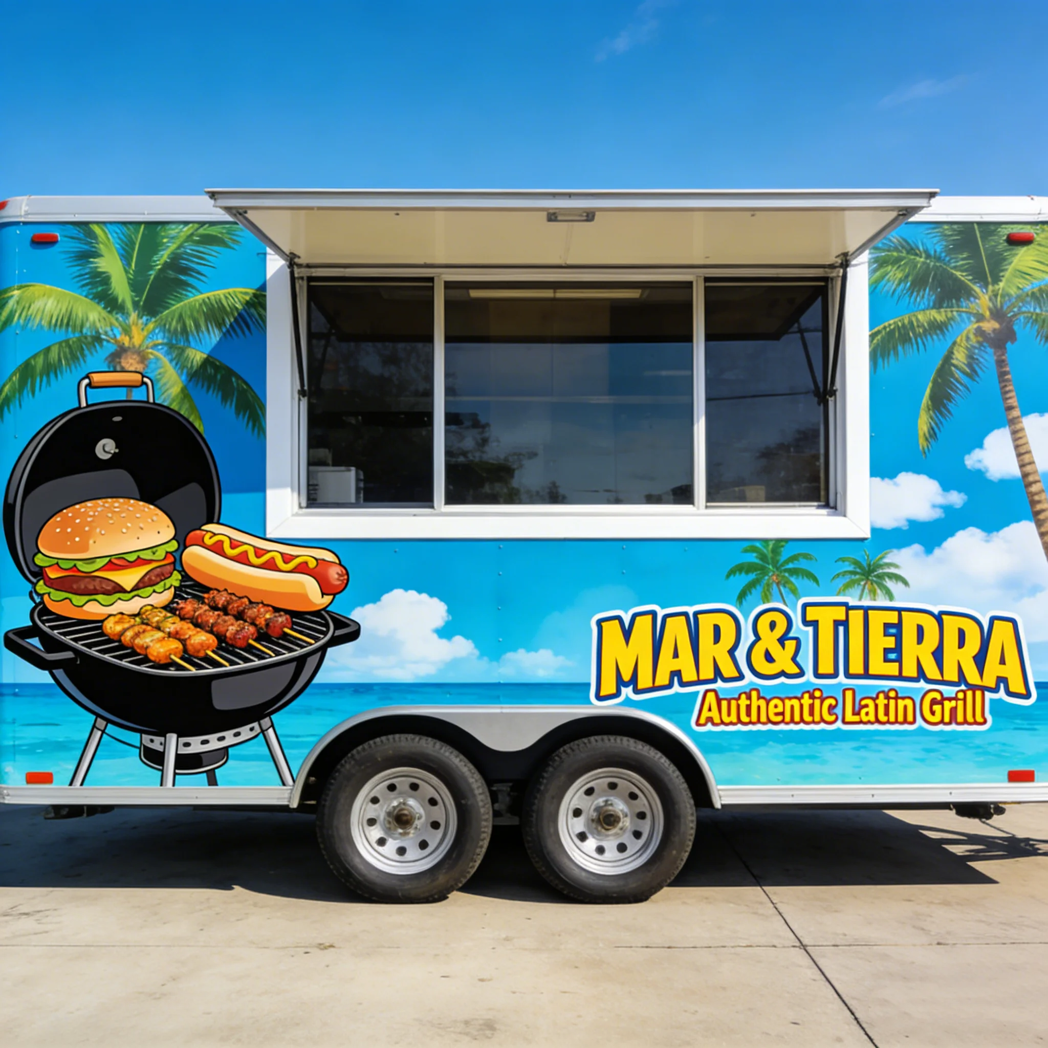 Fully Fitted Mobile Snack Food Trailer With Fryer Griddle Refrigeration Street Food Cart Commercial Catering Vending Van