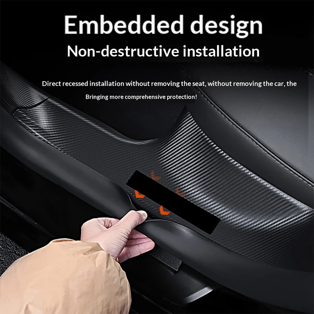 Front Rear Door Sill Guards For Tesla Model Y Juniper 2025+ ABS Inner Protector Cover Plate Trim Anti-Dirty Bumper Welcome Pedal