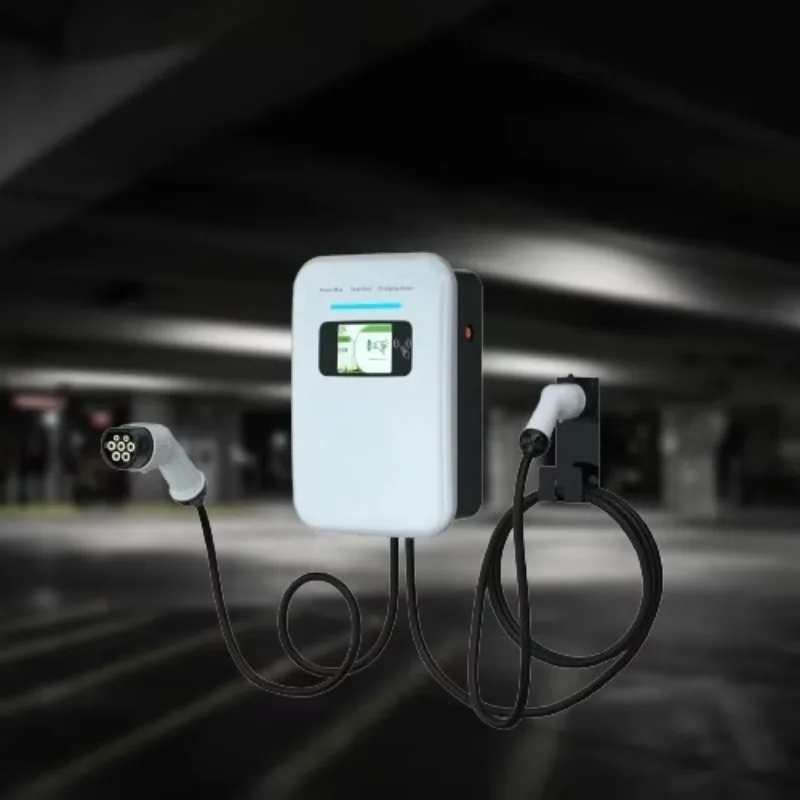 Customized Type 2 AC EV Charger 7Kw Wallbox Electric Vehicle Fast Charging Pile Wall-mounted Electric Car AC EV Charging Station