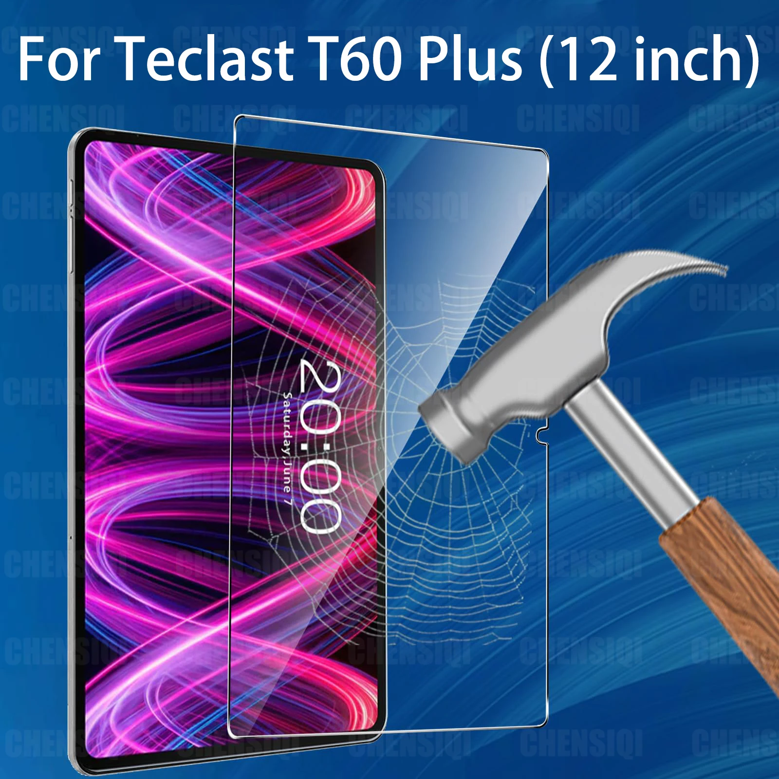 

Screen Protector For TECLAST T60 Plus 12 inch, Premium Tempered Glass 9H Hardness, High Transparent Anti Fingerprints,No Bubbles