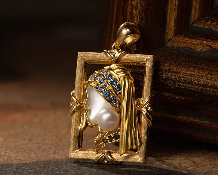 Jeweler Braid [Oil Painting Series]  Pendant