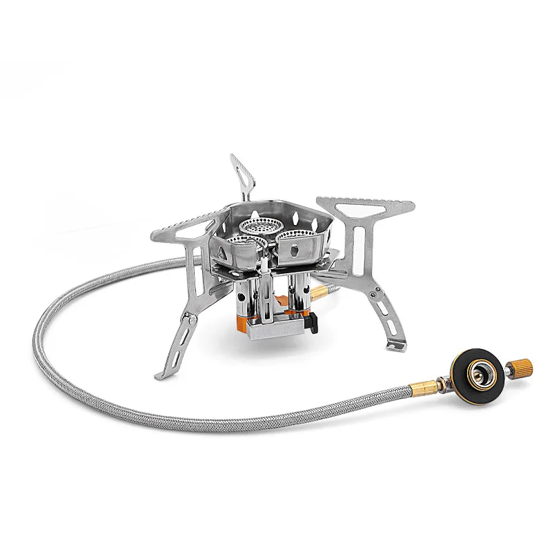 

Outdoor Portable Stove Head Camping Cooker Camping Mini Cassette Stove Fierce Fire Gas Stove Boiling Water Cooking