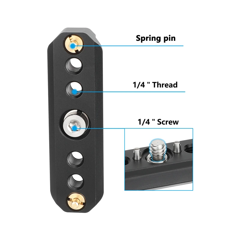 CAMVATE Quick Release NATO Safety Rail with 1/4inch ARRI-Style Anti-Twist Screw Mout Camera Nato Rail For Sony Canon Accessories