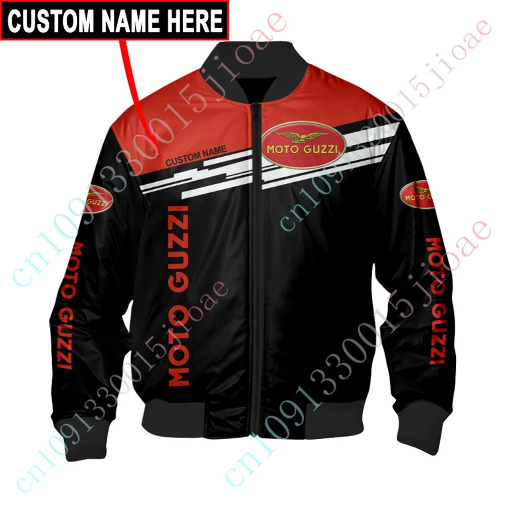 

Moto Guzzi Thick Coat Techwear Baseball Uniform Jackets For Men's Clothing Bomber Jacket Harajuku Parkas Windbreaker Custom Logo