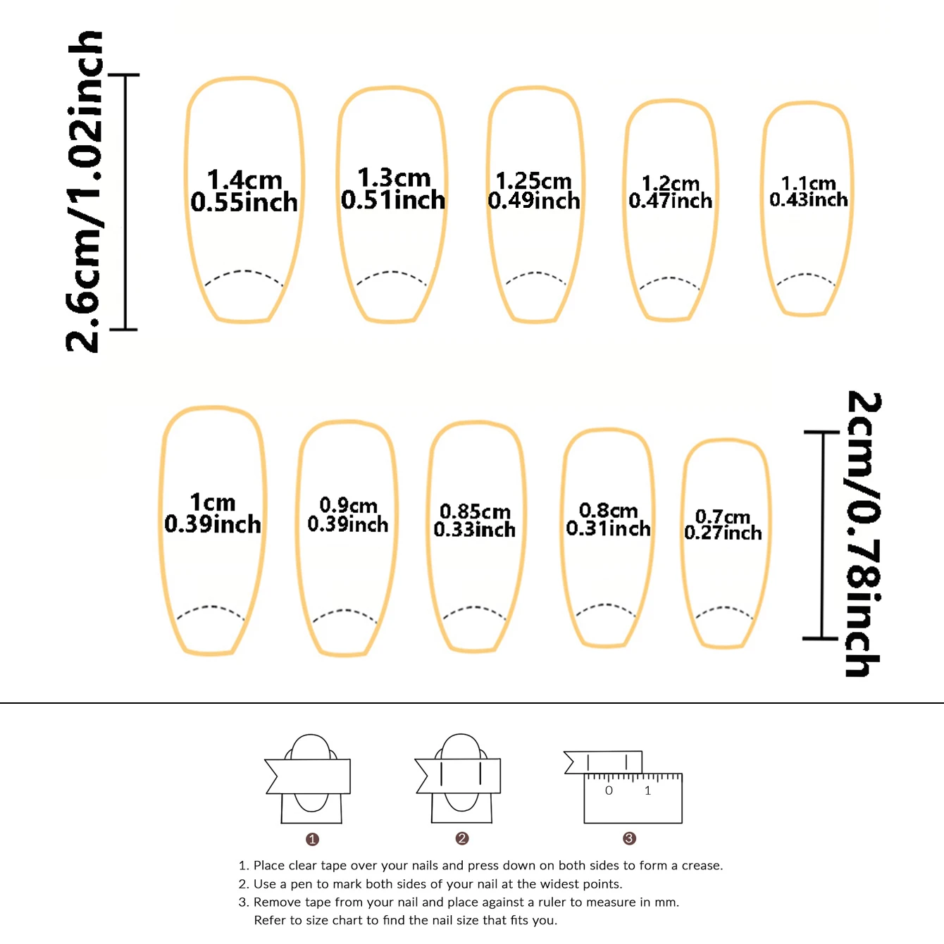 24 قطعة مربعة متوسطة الضغط على الأظافر أظافر صناعية متوسطة الحجم برتقالية متدرجة تغطية كاملة من الأكريليك ملمع أظافر صناعية