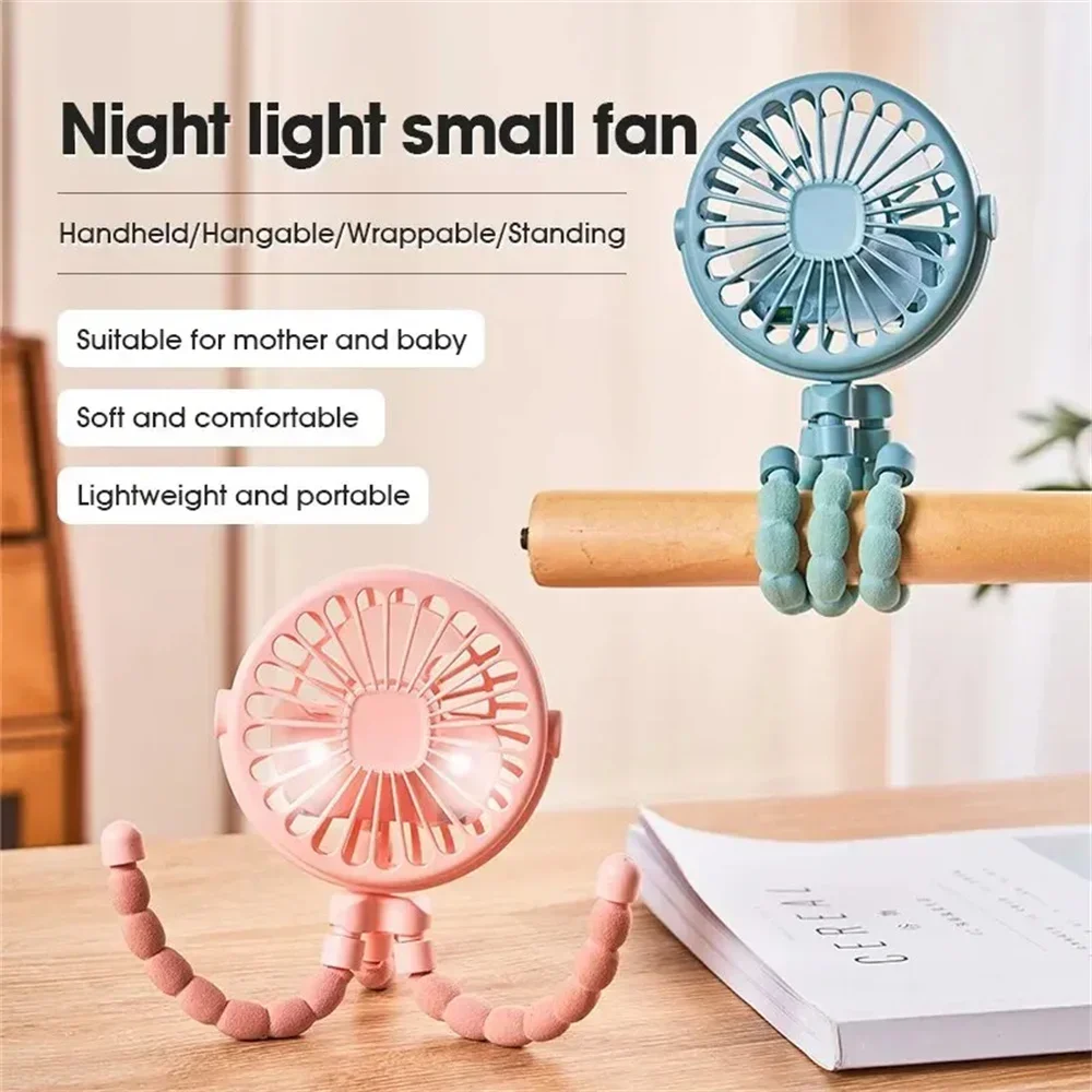 

Mini Handheld Octopus Folding Fan Multi Functional Five In One Portable Fan Silent Home Dormitory Baby Stroller Multiple Scenes