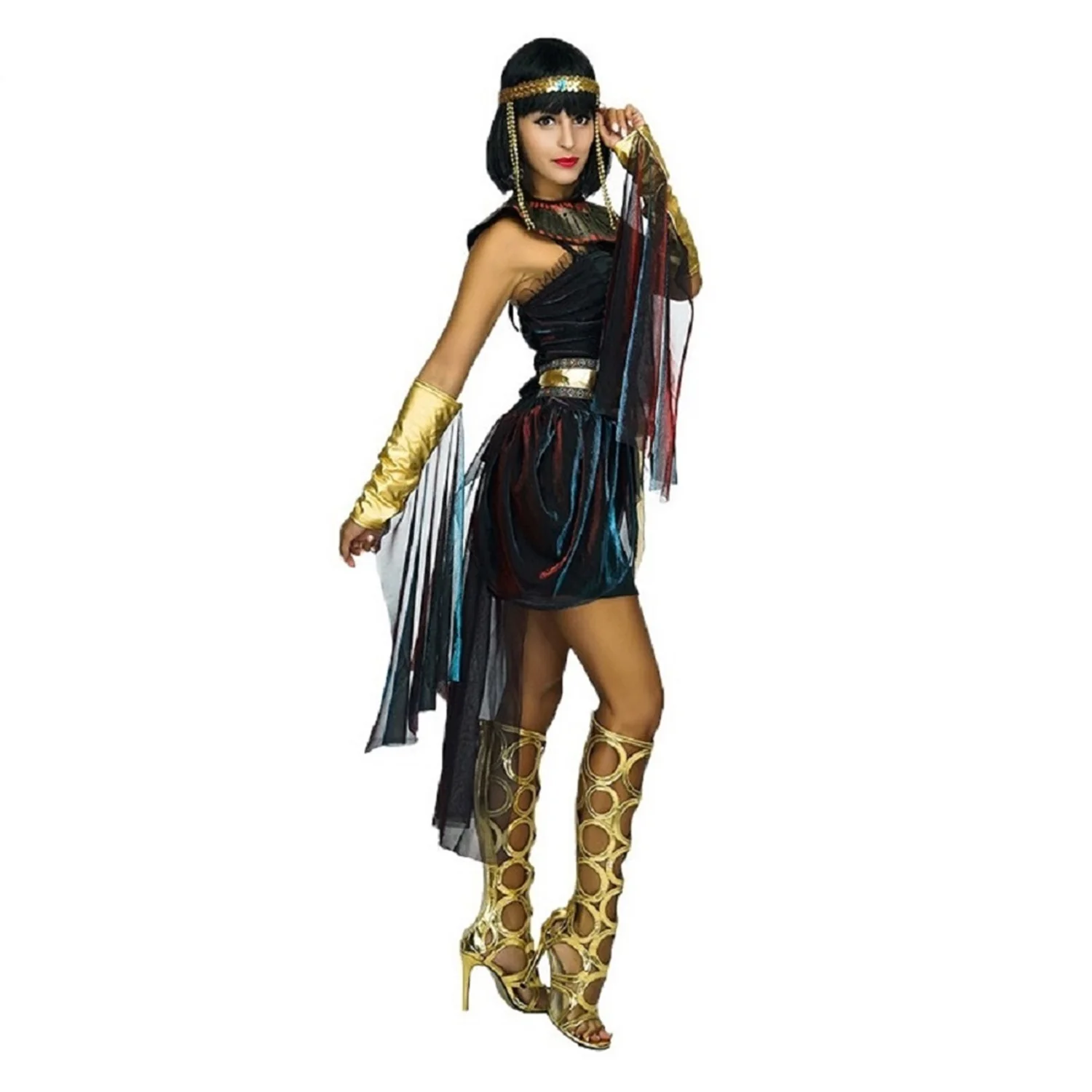 Ancient Egypt Cleopatra Modern Drama Sexy Cosplay Costume Jumpsuit Dress Halloween Woman