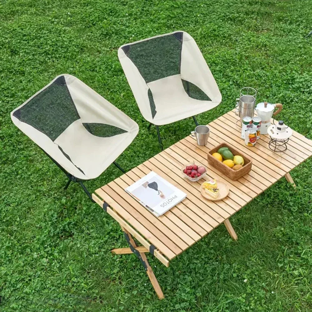 Outdoor Portable Moon Chair Lightweight Leisure Space Chair Household Beach Fishing Chairs Foldable Removable Outdoor Chairs