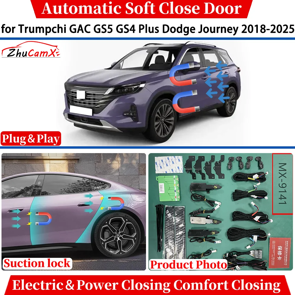 for Trumpchi GAC GS5 GS4 Plus Dodge Journey 2018-2025 Car Automatic Soft Close Door Electric Power Comfort Closing Suction lock