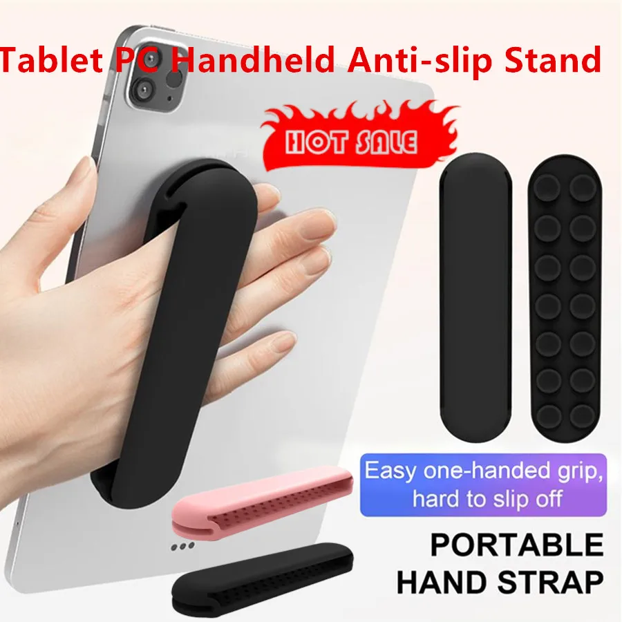 Supporto antiscivolo portatile per tablet PC Dispositivo portatile con una sola mano con cinturino da polso in silicone Supporto per cinturino da polso per e-reader