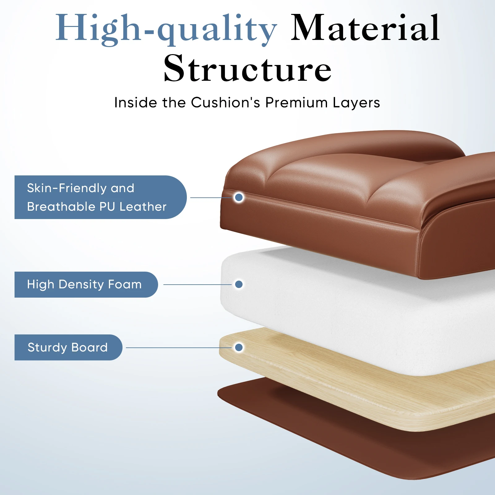 pu leather office chair material