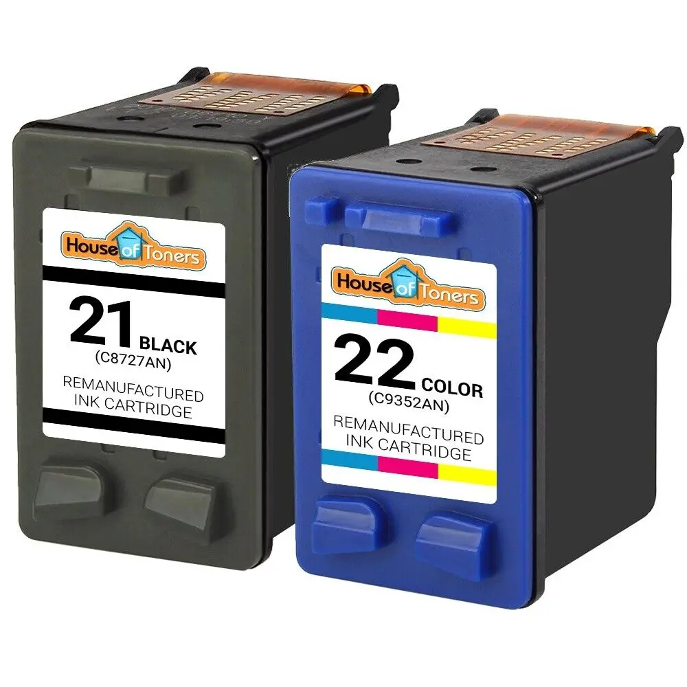 2 PACK for HP 21/22 Ink Cartridge Combo for Officejet J3650 J3680 4315 Printers