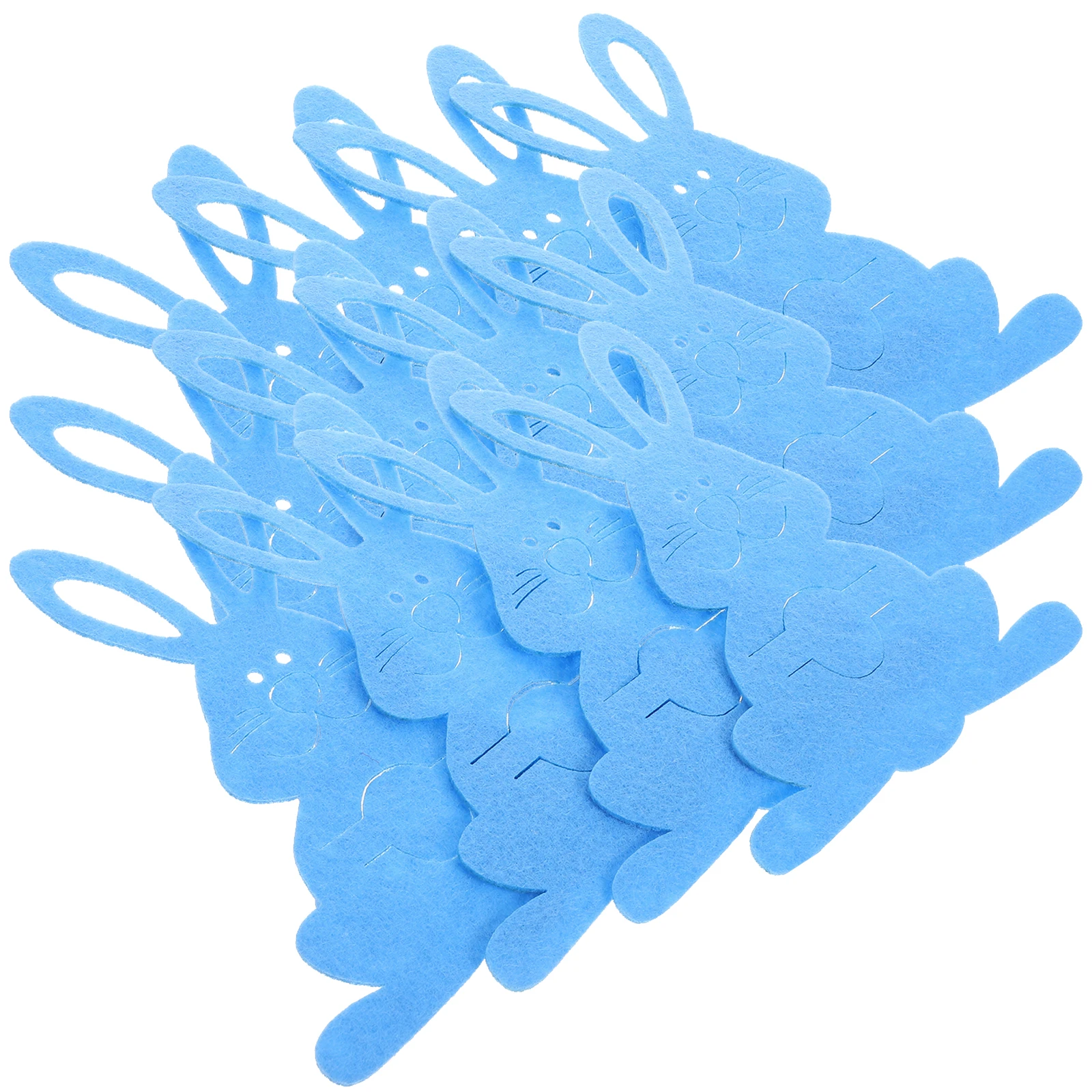 

12Pcs Bunny Cutlery Holder Bags Easter Rabbit Shape Silverware Sleeves Tableware Pouches Party Dining Decor Easter Tableware Bag