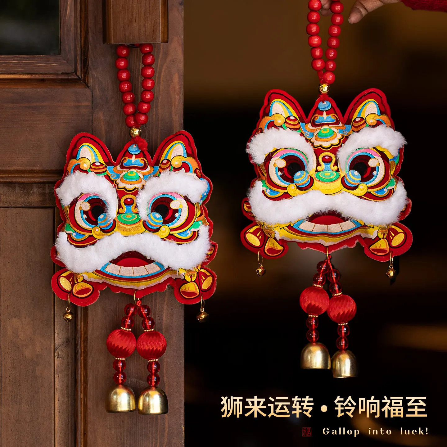 2026 الحصان العام تصميم جديد ديكور لمدخل غرفة المعيشة-حقيبة محظوظة معلقة باقة لجو السنة الصينية الجديدة ديكور المشهد