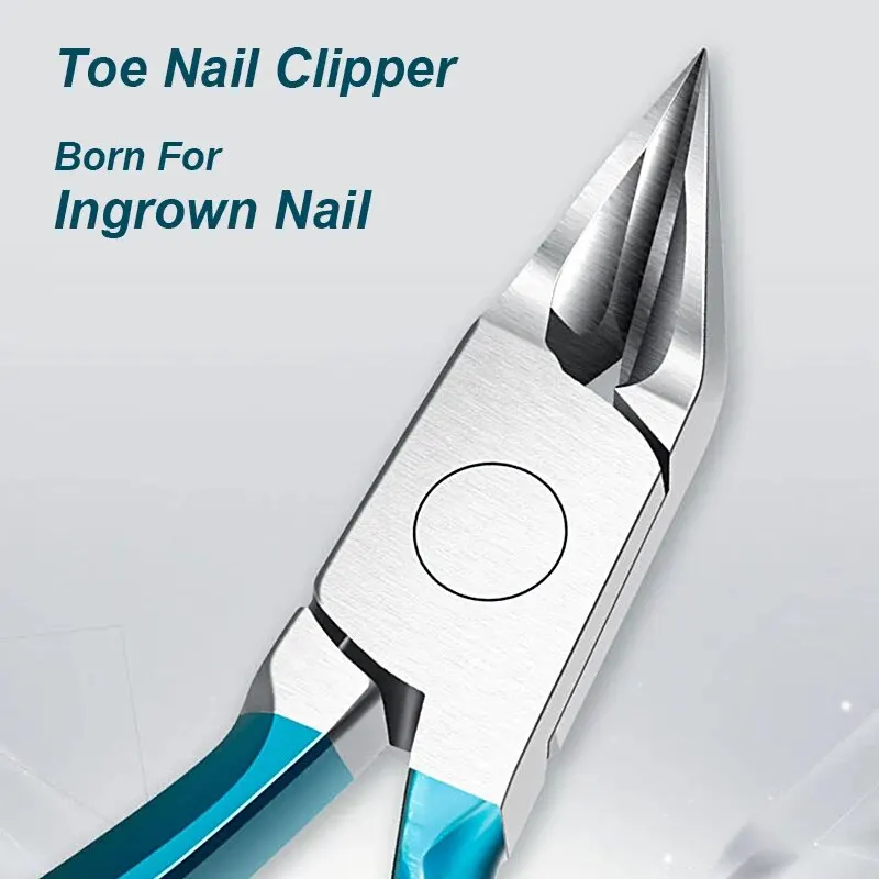 Hot Popular Stainless Steel Toenail Nipper, Professional Thick Ingrown Toe Nail Clipper, Portable Foot Care Trimming Tool
