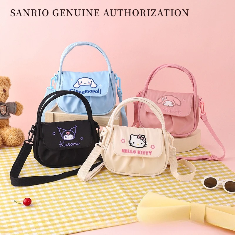 

Hello Kitty Melody Sanrio, милая сумка через плечо, женская осенняя прогулочная сумка в корейском стиле, ручной кошелек