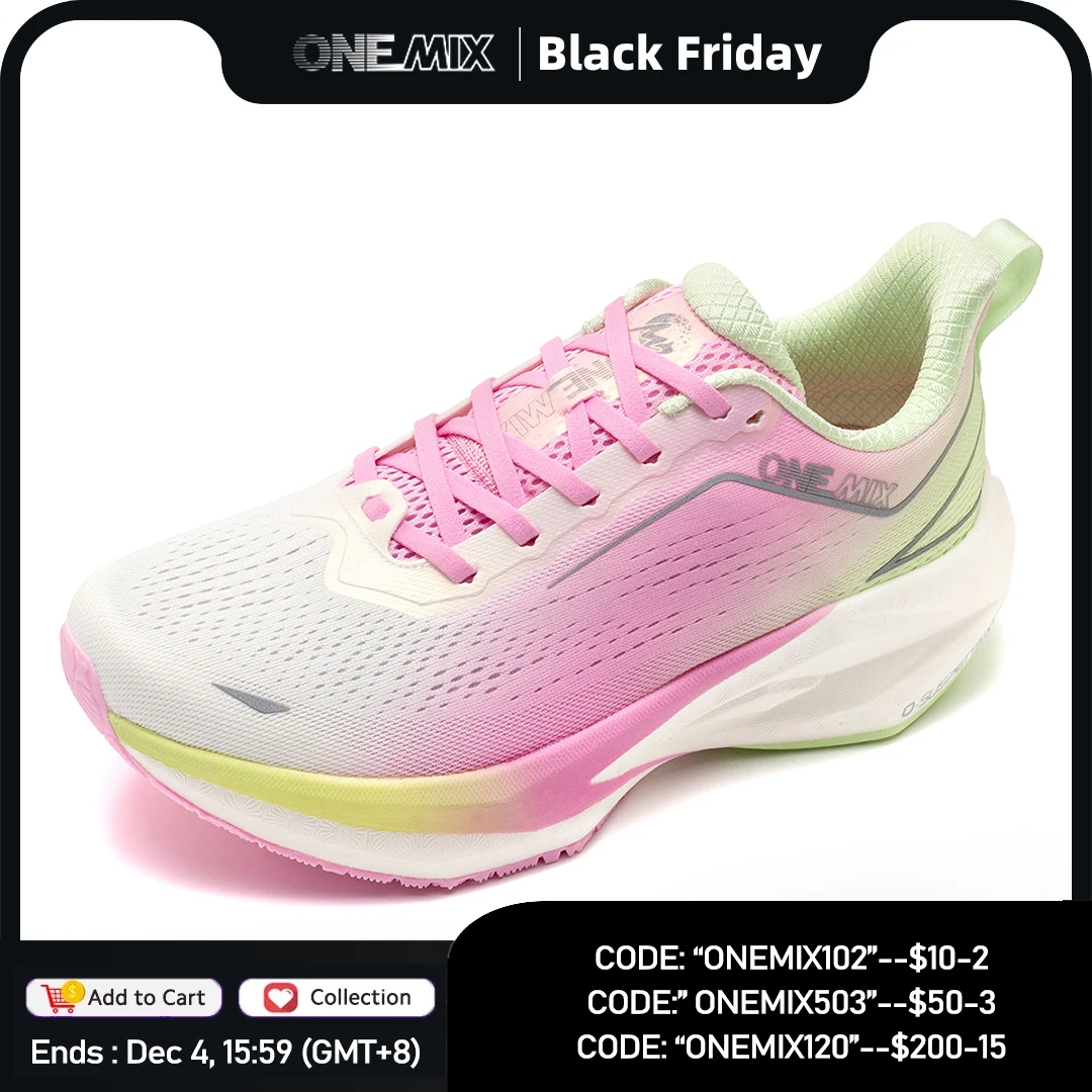 

ONEMIX Outdoor Jogging Running Shoes for Men Super Light Outdoor Athletic Sneakers Elevator Antislip Walking Shoes Female