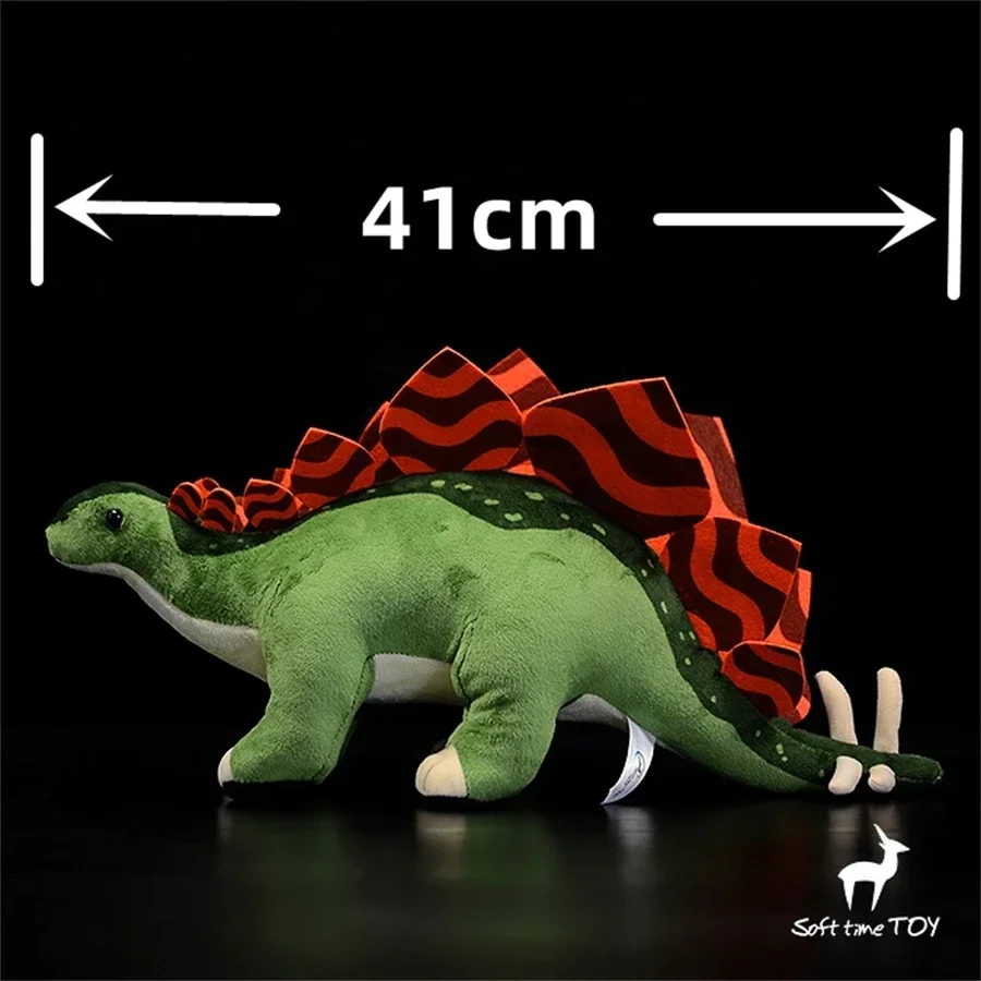Stegosaur Plush Toy Realistic Jurrassic Plushie Lifelike Dinosaur Stuffed Animal Roof Lizard Simulation Soft Doll Collectors