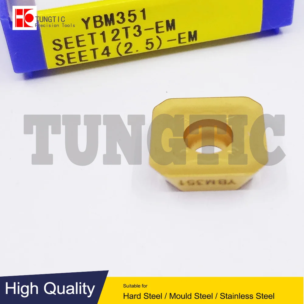 

SEET12T3-EM YBM351 YBG302 YBG205 YBG202 SEET4(2.5)-EM Indexable Milling Cutter Inserts Lathe Tools Machining Metal