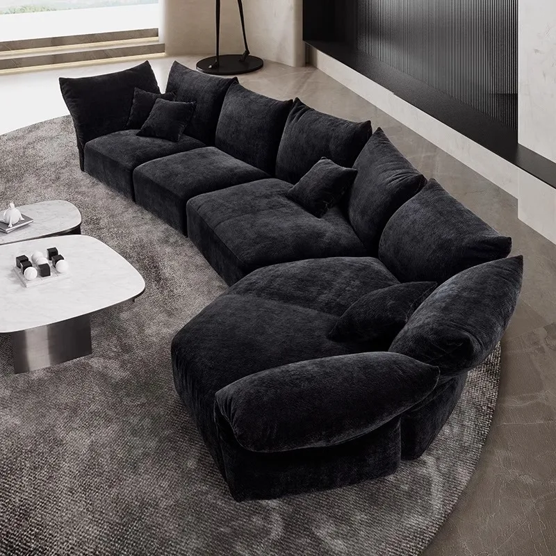 Petal sofa Italian minimalist fabric curved sofa size apartment new special-shaped creative sofa