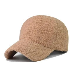 New winter spring thick plush Korean fashion  Baseball Cap Spring Autumn Summer leisure Sunshade Autdoor Cap for Men and Women