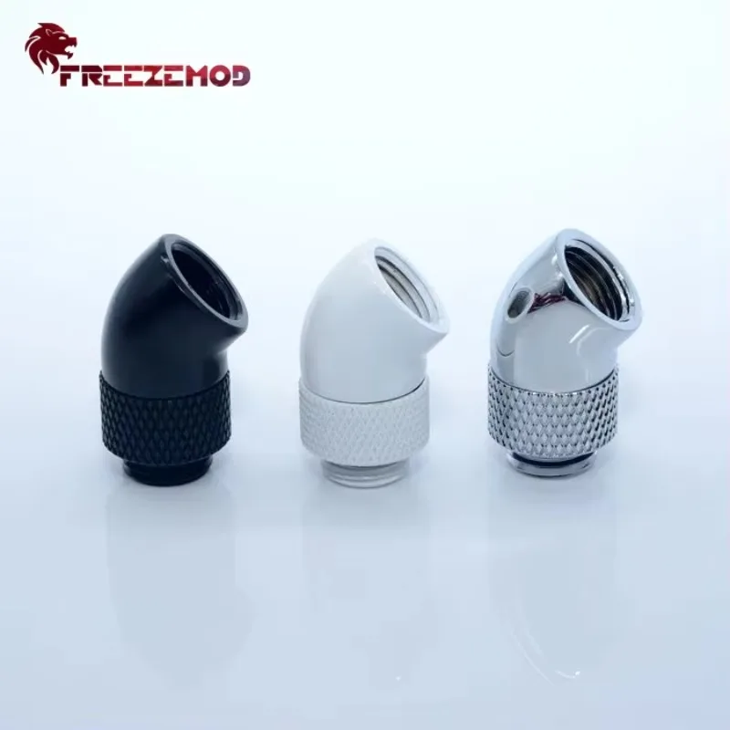 FREEZEMOD HXZWT-J45 Brass G1/4'' thread 45 degree Fitting Adapter Rotary Fitting Adapter computer pc water cooler fitting.
