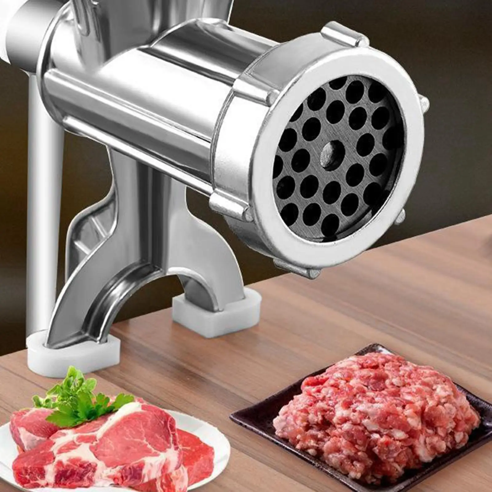 Stainless Steel Manual Meat Table Hand Operated, Household Mince, Sausage Stuffer Filling Machine, for Beef Fish
