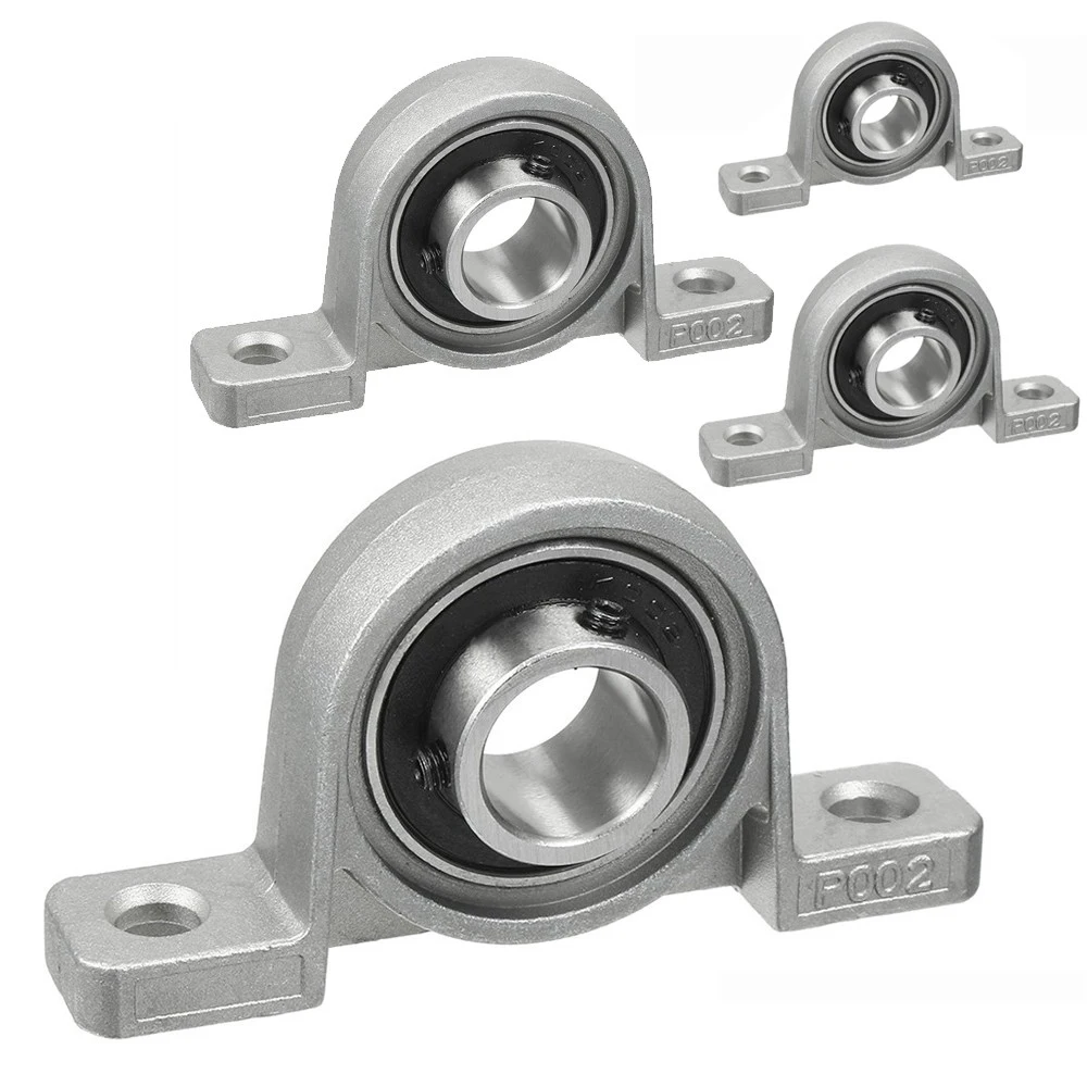 Peijian 1pcs KP Series Zinc Alloy Pillow Block Mounted Housing Bearing Bore Shaft 8mm 10mm 12mm 15mm 17mm 20mm 25mm 30mm 35mm