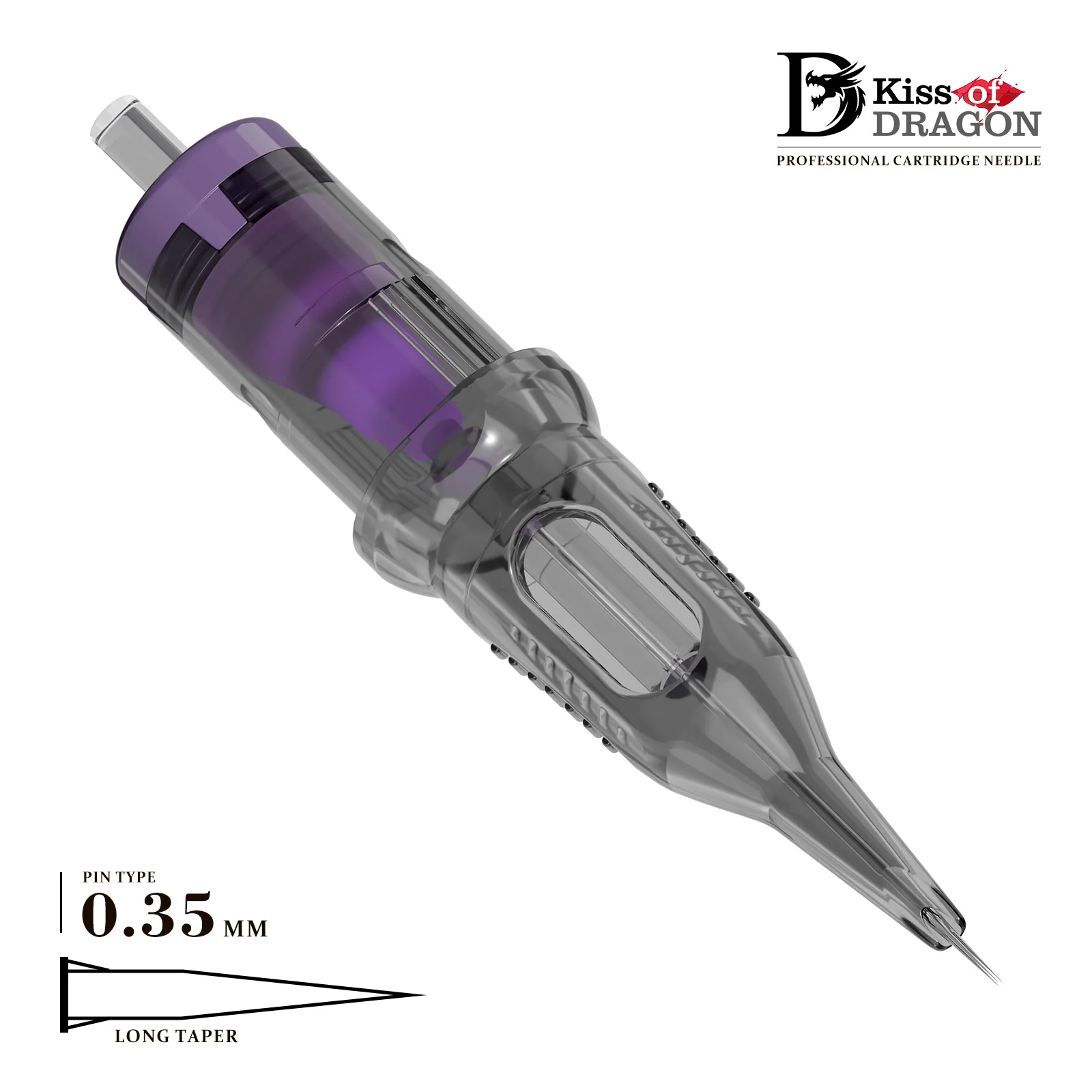 20PCS RL RM Tattoo Cartridge Needles 0.35mm Long Taper 304 Stainless Steel Anti-Backflow Disposable Tattoo Needle Cartridges