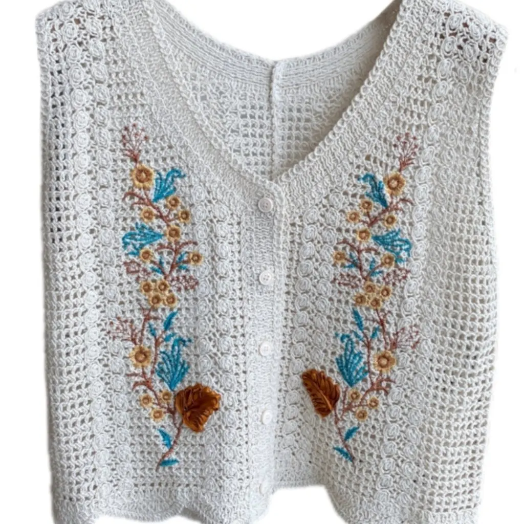 

Women's Sleeveless Knitted Cardigan Heavy Industry Hollow Crochet Soft Elegant Vacation Shirt Summer New F070612