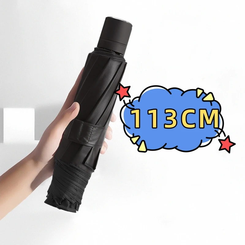 Super Large 10 Bone Manual Umbrella Black Rubber Sunscreen Rainproof Reverse Folding for 2-3 People Manual Umbrella