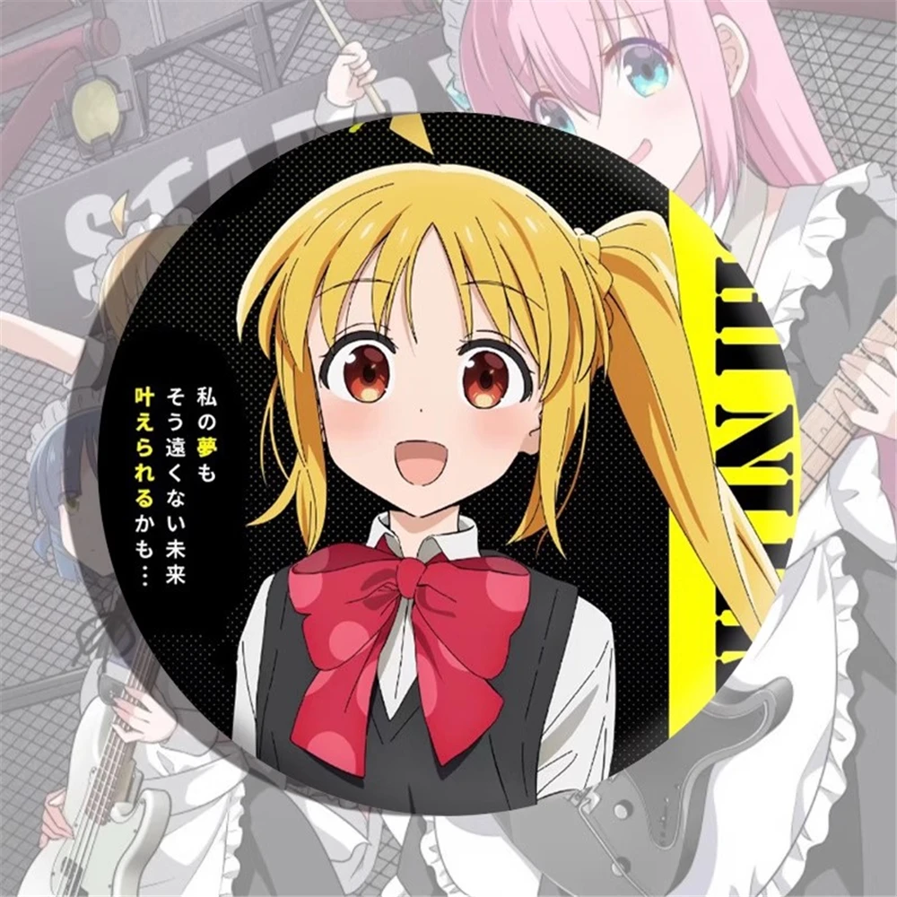 58mm Anime BOCCHI THE ROCK! Przypinka do odznaki Yamada Ryo Kita Ikuyo Cosplay COSTUME SPTE z blachy ﻿   Prop Xmas Gilf