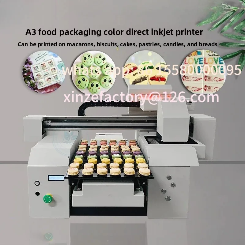Customizable food packaging color inkjet printer, can print M sugar chocolate beans moon cake buns food direct injection machine