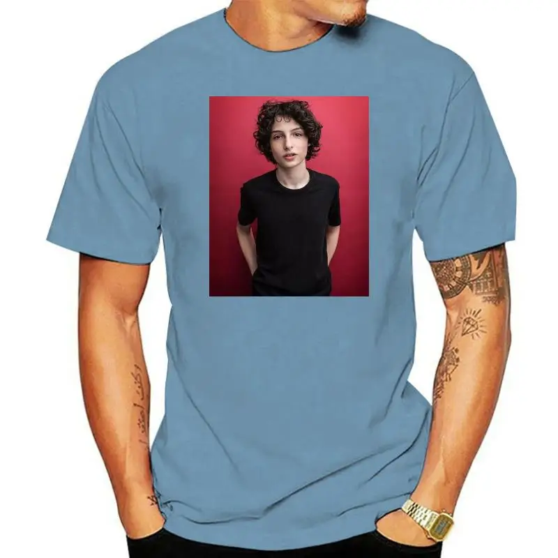 Clothing Black Tees T-Shirt Finn Wolfhard Mens