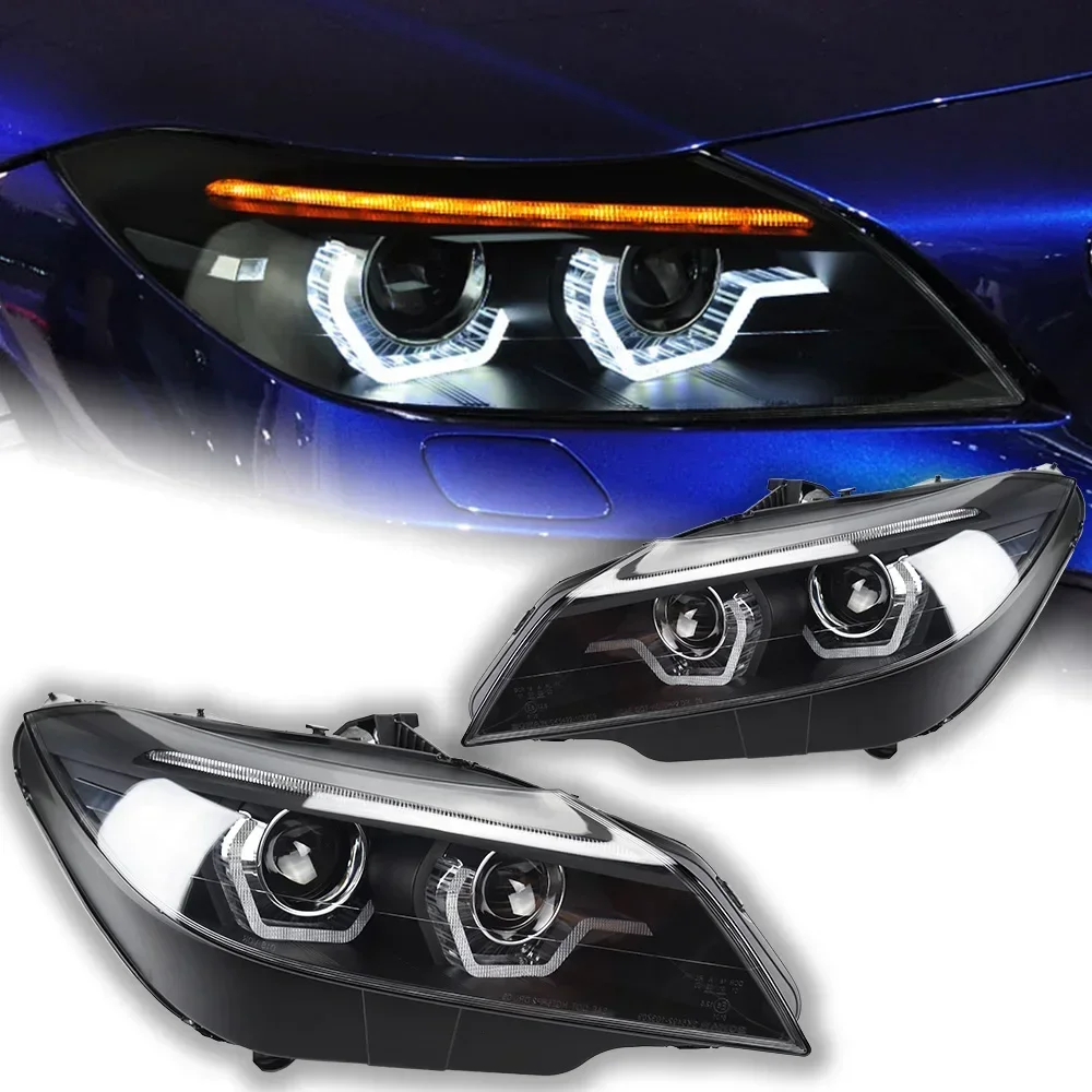 Car Lights for Z4 Headlight Projector Lens 2009-2016 E89 Angel Eye Head Lamp LED Headlights Drl Automotive Accessories