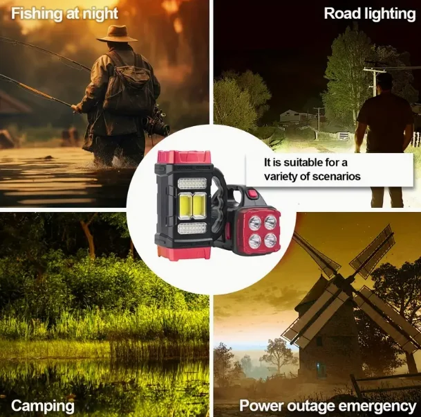 مصباح يدوي LED فائق السطوع يعمل بالطاقة الشمسية وقابل لإعادة الشحن عبر USB - محمول للمغامرات #2