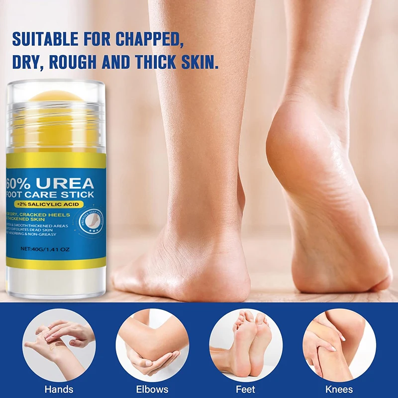 Urea Foot Care Stick Intensive Moisturizing 60% Urea + 2% Salicylic Acid Dry Cracked Skin Remove Calluses From Feet Knees Elbows