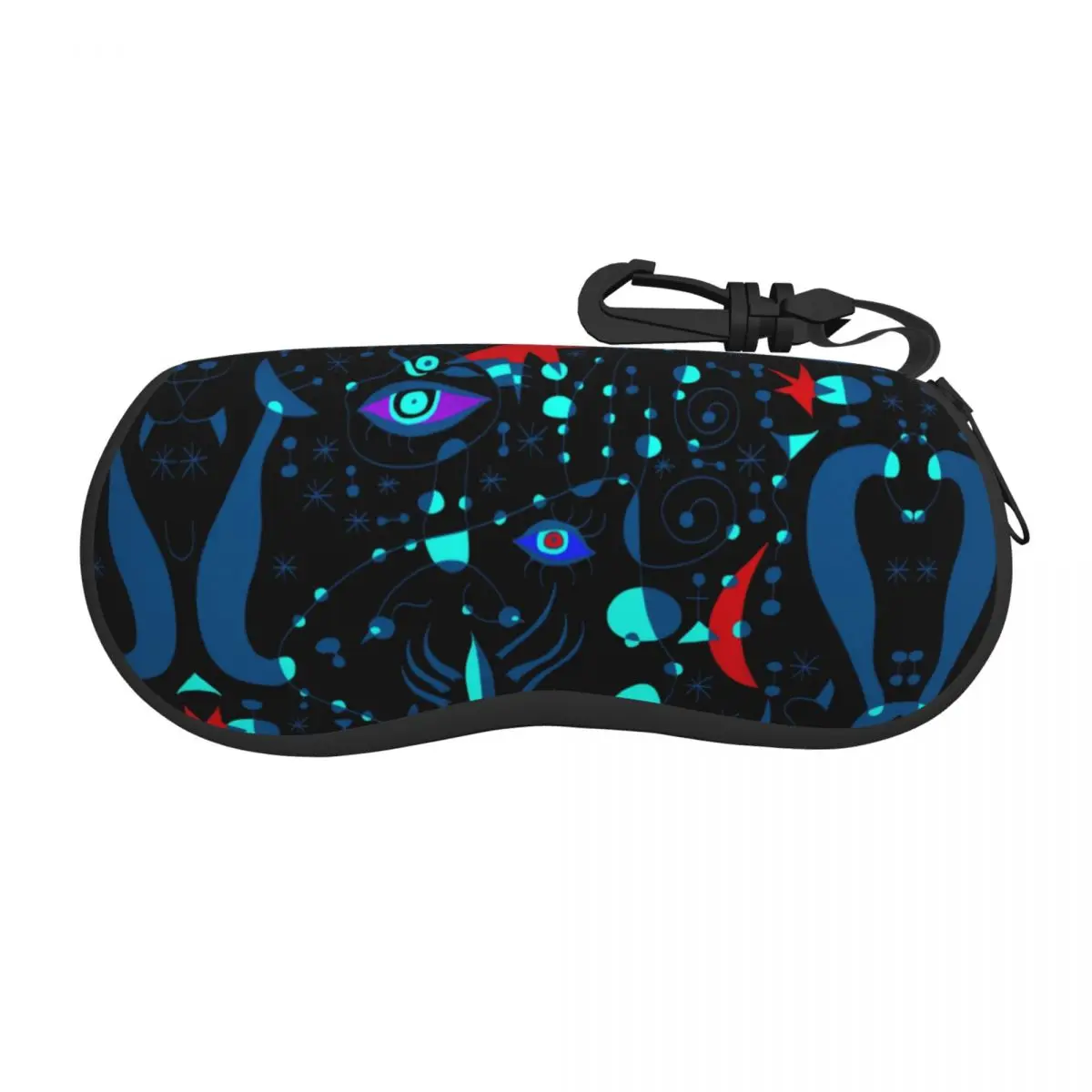 Joan Miro Sunglasses Soft Case Neoprene Zipper 3D Comic Pattern Shell Eyeglass Case Custom Protective Box For Glasses