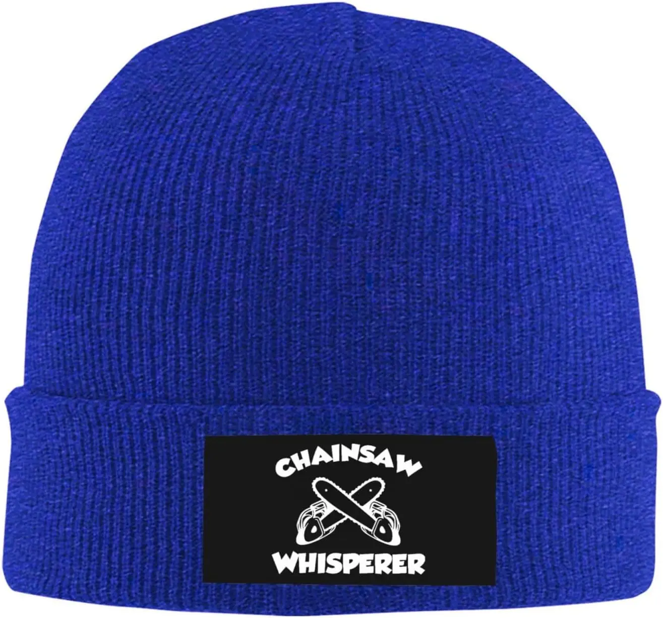 Chainsaw Whisperer Beanie for Men Women Black Winter Hat Warm Knit Cuffed Beanies