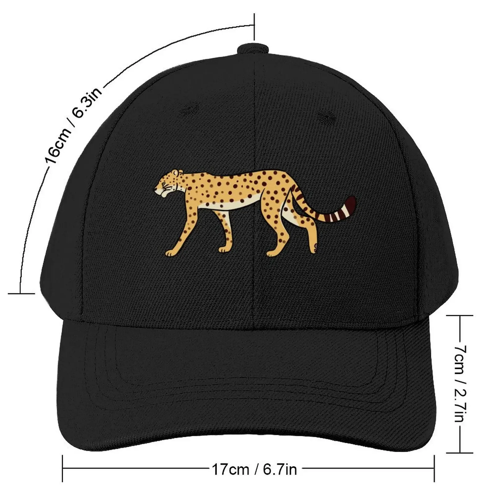 Cute cheetah illustration Baseball Cap Golf Hat Luxury Man Hat Men's Luxury Women's