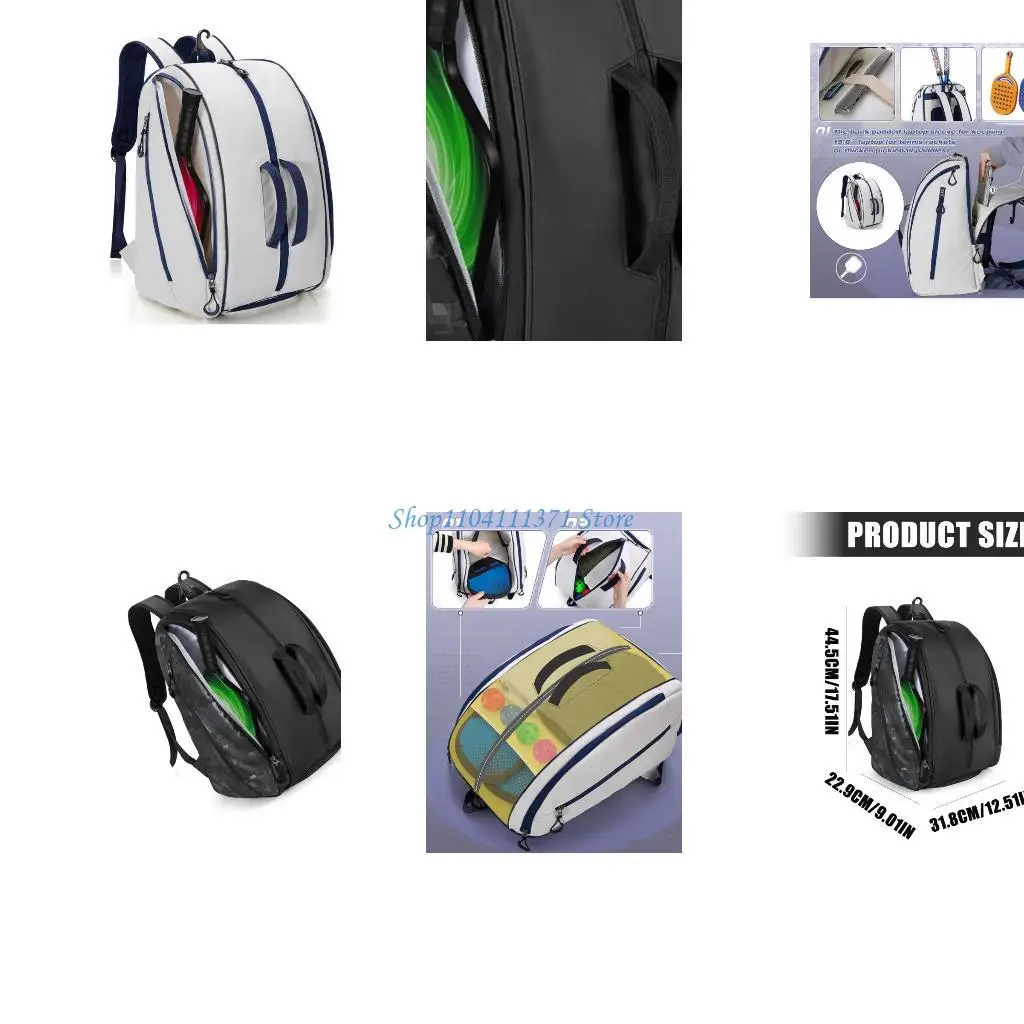 

P9FC Pickle Ball Equipment Carriers With Organized Storage Comfortable Design And Ventilated Back Panel For Outdoor Sports