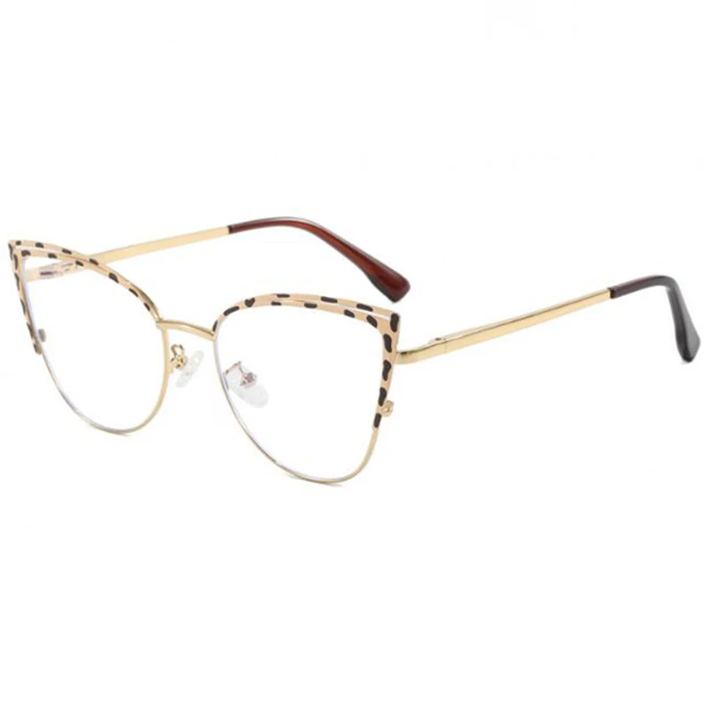 Okulary korekcyjne vintage metalowe do czytania blokujące niebieskie światło, okulary dla osób z prezbiopią, kocie oczy, możliwość personalizacji recepty.