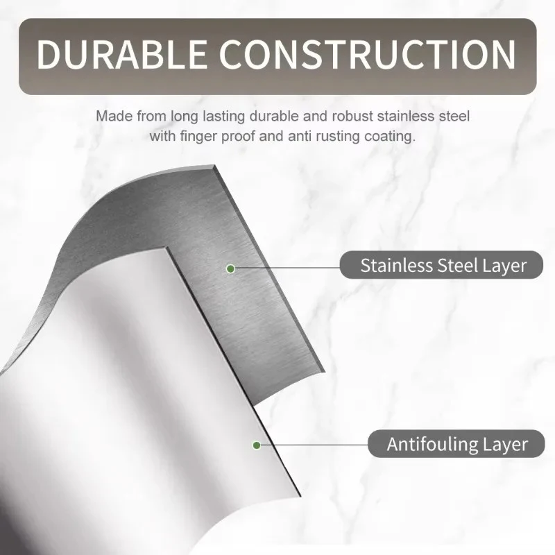 Three-compartment rectangular stainls steel trash can with double inner bucket sorting and closing slowly